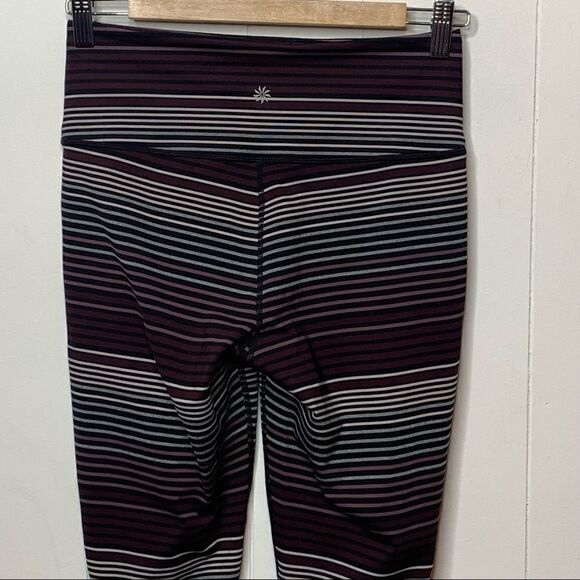 ATHLETA Chaturanga Expanse Stripe Colorblock High Rise Tight Yoga Small - Picture 6 of 9